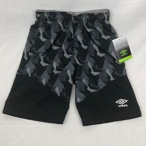Boy’s Umbro Black/Gray/White Shorts